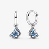 Rose Gold Plated 100% 925 Sterling Silver Blue Butterfly Hoop örhängen Fashion European Earring Wedding Egagement Jewelry Accessor283b