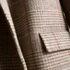 Misturas de lã feminina 100% lã costurada à mão casaco feminino longo listra cor sobretudos feminino sem botões cardigan casacos de lã podem adicionar botões 231006