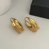 Ear Cuff Fashion French Designer Brand Brass Plated 24k Gold Earrings Vintage Luxury Jewelry Boutique 231005