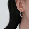 Hoop Earrings Fashion Geometric C Shape 925 Silver Needle