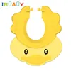 Dusch Caps Baby Shower Cap Justerbar Shampo Cap Cartoon Baby Bath Cap Baby Head Protector Eye Ear Protect Baby Bath Accessories 231006