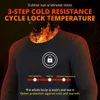 Termisk uppvärmd underkläder för män jacka väst skiddräkt USB elektriska värmekläder fleece långa johns vinter varm
