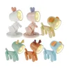 Lampy stołowe Nowe 6PCS Cartoon Mini Night Light Mały biurko Lampa Lampa Śliczna Ochrona Oczerniego Stół Światło Pies Dinozaura Dinozaur Kształt Kształt YQ231006