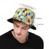 Berets Summer Watercolor Pineapple Pattern Bucket Hats Men Women Unisex Fashion Fisherman Cap