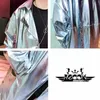 Trenchs pour hommes Performance Long Manteau Hommes Brillant Night Club Stage Dance Cape Cape Capote Masculino Or Argent XXL 231005