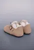 Designer casual skor vinter tofflor khaki färg birkon london mini plattform snö kvinnor platt skor storlek35-40