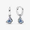 Rose Gold Plated 100% 925 Sterling Silver Blue Butterfly Hoop örhängen Fashion European Earring Wedding Egagement Jewelry Accessor283b
