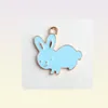 Newest 60pcs Kawaii Animal Pendant Charms 2324mm Gold Tone Plated Oil Drop Cute Earring Necklace Ornament Pendants9651118