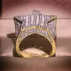 Grande bague pentagramme en pierre de Zircon scintillante, style Hip Hop, étoile, pour femmes et hommes, bijoux à la mode, bague de fiançailles de mariage, nouvelle collection 2020, 1295i