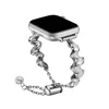 Luksusowy pasek dla kobiet do Apple Watch Ultra Band Ultra 2 49mm 41mm 38 40 mm 42 44 mm 45 mm mody łańcucha damskiego metalowa bransoletka IWatch Series S9 7 8 6 5 4 3 SE