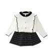 Clothing Sets Christmas Baby Girl Clothes Winter 2021 New Clothing Sets Casual Printing Knitted Sweater Cardigan+Pleated Skirt Two-Piece Suit 230927