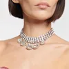 Ketten Trend Kupfer Strass Glas Wassertropfen Halskette Hochzeitsbankett Luxusschmuck Damen Charm Übertriebene Accessoires Geschenk