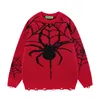 Masculino feminino rasgado camisola y2k hip hop malha aranha web buraco jumper streetwear 2023 moda harajuku punk goth solto pulôver suéteres