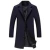 Men S Trench Coats Ytterkläder Single Breasted Lapel Long Coat Jacket Fashion Autumn Winter Casual Overrock Plus Size Woolen 231005