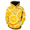 Hoodies للرجال 2023 Abrigo Hombre Cool Sweater Fashion 3D Printed Fruit Pattern Hoodie Top Women’s Top