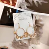 Kolczyki Dangle Fashion punkowe złotą kolory koraliki kulkowe kulki monety kropla dla kobiet hip hop okrągły biżuteria prezent