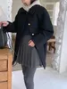 Женские куртки шикарное классическое винтажное однобортное свободное шерстяное пальто в британском стиле с металлическими лацканами 100 с длинными рукавами 231006