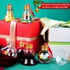 Decorações de Natal 16PC 50ML Bulbo Decoração de Natal Bola Garrafa de Água Booze Enfeites de Árvore de Natal Suco Bulbos Garrafa de Água Decoração de Festa 231005