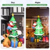 Decorações de Natal Cães Infláveis de Natal Perseguindo Papai Noel Escalando Árvore de Natal com Iluminação Decoração de Natal Exterior Interior Navidad 231005