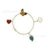 Classique Van Jewelry Accessoires bracelet Vanly Cl-Ar bracelet épais plaqué or 18 carats haute version réseau rouge bracelet femme papillon étoile diffusion en direct exclusi