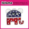 Grand Old Party GOP Symbol Patriotic Elephant Brooch Pin254D