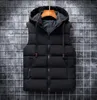 Herrenwesten Herbst Winter Weste Männer Casual Weste Ärmellose Jacken Woih Kapuze Warme Herrenwesten Bodywarmer Daunenweste für Männer 231005