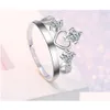 Wedding Rings Wholesale Of Eight Hearts And Arrows Zircon Imitation Mosang Stone Rings For Women Mens Six Claw Wedding Drop Delivery Dh2Vl
