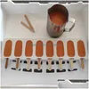 Ice Cream Tools Popsicle Sile Mold 2 Piece Set Mini 4 Cavity Oval Homemade Cake Maker With 50 Wooden Drop Delivery Home Garden Kitch Dhfxk