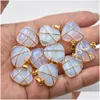 Charms Bk Gold Wire Wrap Heart Agate Crystal Stone Pendant For Jewelry Making Drop Delivery Findings Components Dhgarden Dhygw