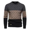 Men's Sweaters Serige Park Luxury Pullover Sweater Diamond Spliced Bow Knot Autumn and Winter High Quality Cotton Clothing Top 231005