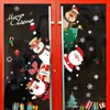 Adesivos de parede adesivos de janela de natal adesivo de parede de natal crianças decalques de parede feliz natal decorações para casa ano adesivos 231005