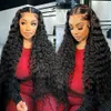 Synthetic Wigs MELODIE 30 40 Inch Curly Human Hair Bundles Brazilian Water Deep Wave 3 4 Raw Double Weft 231006