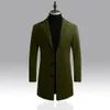 Heren Trenchcoats Koreaanse stijl Herenjas Revers Knop en Casual Overjas Jassen Warme Lange Uitloper Lente Windjack 231005