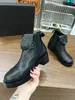 Stivali moda alla caviglia da donna di marca di lusso tacco quadrato scarpe hardware elettriche invernali taglia 35-41