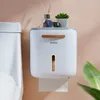 Toilet Paper Holders 2023 Multifunctional No punching Toilet Paper Holder Bathroom Wall Mounted Waterproof Design with Double Storage 231005