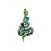 Broche de luxe de styliste, goutte d'huile, serpent de poitrine, aiguille de serpent, pendentif polyvalent, accessoires pour hommes et femmes, broche d'eau diamant serpent ruisseau