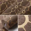 Fonds d'écran en relief Style Chinois Lotus Floral Papier peint pour murs 3D Flocage Chambre TV Canapé Fond Kaki Beige Gris