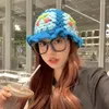 Berets Autumn Bucket Hat Knitted Handmade Cherry Crochet Hats For Women Cute Stylish Accessories Spring