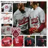 Nowy NCAA College nosi kardynał Stanford #4 Jed Lowrie 7 John Elway 25 Mike Mussina White Red Grey Black Black Baseball Jersey 4xl