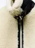 Women s Fur Fausse femme fausse veste à glissière manteau en vrac à manches longues col à revers épaissir manteaux 2023 mode d'hiver femme chaud vêtements d'extérieur de rue 231005