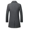 Men's Wool Blends Autumn and Winter Men's Italian Style Elegant and Fashionable Mid-length Simple Suit Collar Casual Slim Woolen Coat 231006
