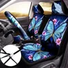 Car Seat Covers Butterfly Accessories Cover Full Set Steering Wheel Belt Cushion Center Console Cup Ho