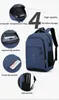 Skolväskor Ultra Lightweight Men's Waterproof Ryggsäck USB Laddning Bagpack Back Bag For Men Stylish Casual Rucksack