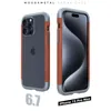 Capa de telefone luxuosa de liga de alumínio Vogue para iPhone 15 Plus 14 13 Mini 12 11 Pro Max XR XS Durável, resistente, proteção total, amortecedor macio, oco, madeira, metal, à prova de choque