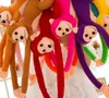 Jouets en peluche de singe pour bébé, couleur bonbon, bras Long, queue, poupées de singe, jouet compagnon de dessin animé pour tout-petits, décor de fête pour enfants