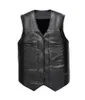 Gilets pour hommes Gilet pour hommes velours épais gilet d'âge moyen et personnes âgées loisirs hiver chaud veste en cuir PU hommes hauts 231005