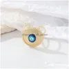 Anelli a grappolo Anello da dito vintage blu malocchio per le donne Gioielli regalo Forma di sole Accessori per feste regolabili fortunati turchi Drop Deliv Dhcyp