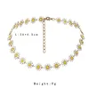 Colliers Blume Gänseblümchen Schlüsselbein Kette Halskette für Frauen Mädchen Koreanischen Stil Süße Kurze Choker Statement Hochzeit Braut Schmuck Halskette 231006