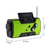 Lampada solare Torcia Radio a manovella NOAA Meteo Emergenza Batteria USB 2000mAh Power Bank LL