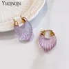 Stud Colorful Big Hoop Earrings for Women Trend Candy Colors Acrylic Geometric Korean Earring For Girls Gift Travel Söta smycken 231006